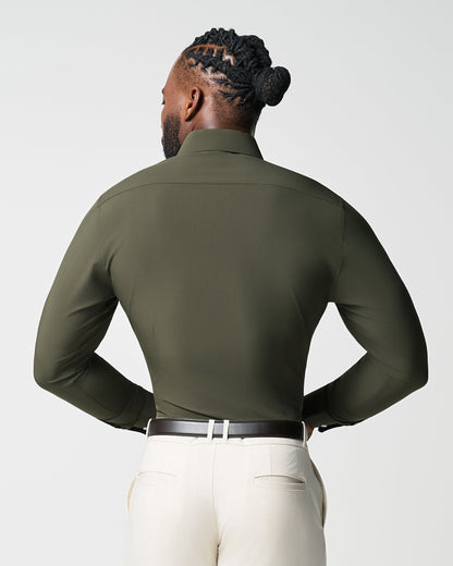 "The Ivy" Solid Olive | State & Liberty Dress Shirts
