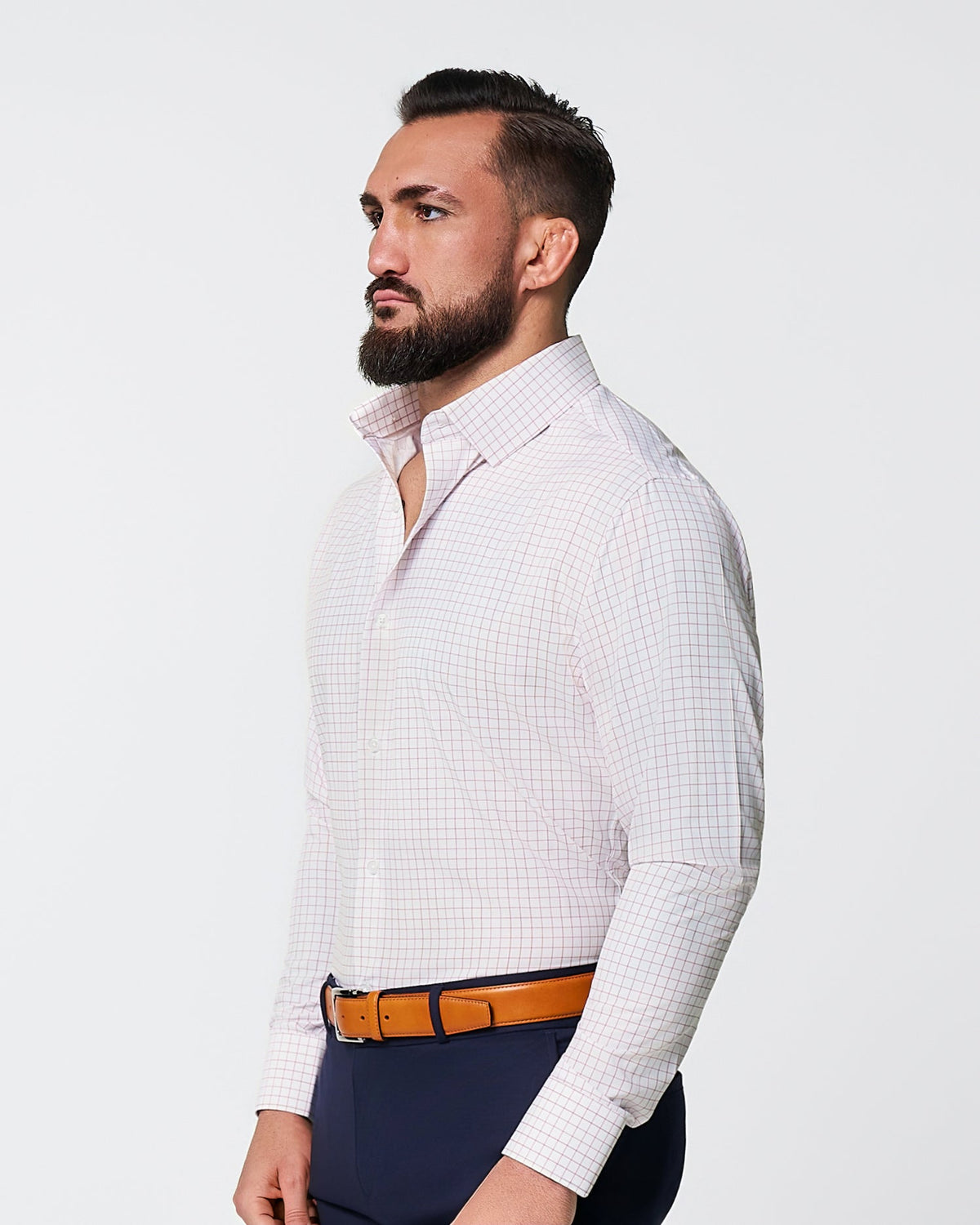 "The Julius" Maroon Windowpane | State & Liberty Dress Shirts