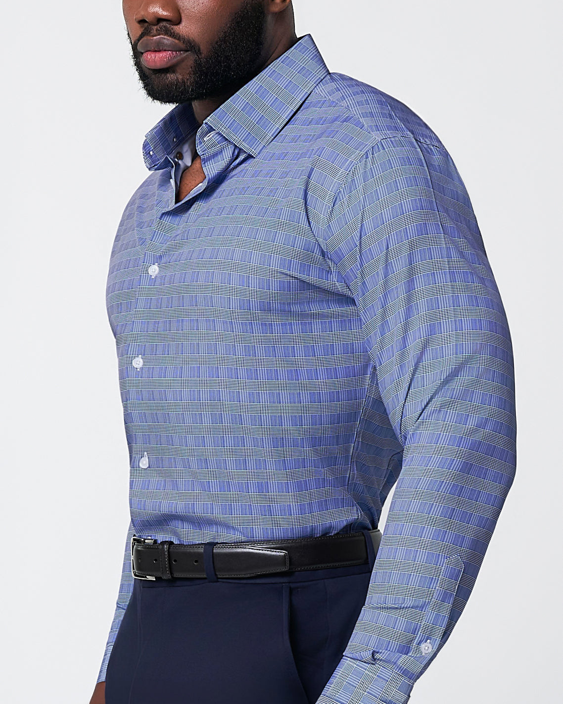 "The Knox" Navy & White Plaid | State & Liberty Dress Shirts