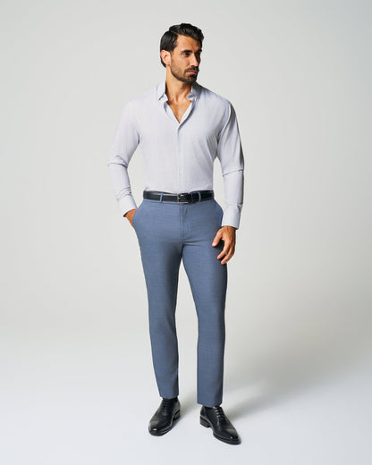 "The Luca" Black Dashed Mini Grid | State & Liberty Dress Shirts