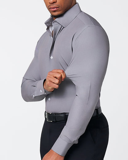 "The Mahoney" Dark Grey Weave | State & Liberty Dress Shirts