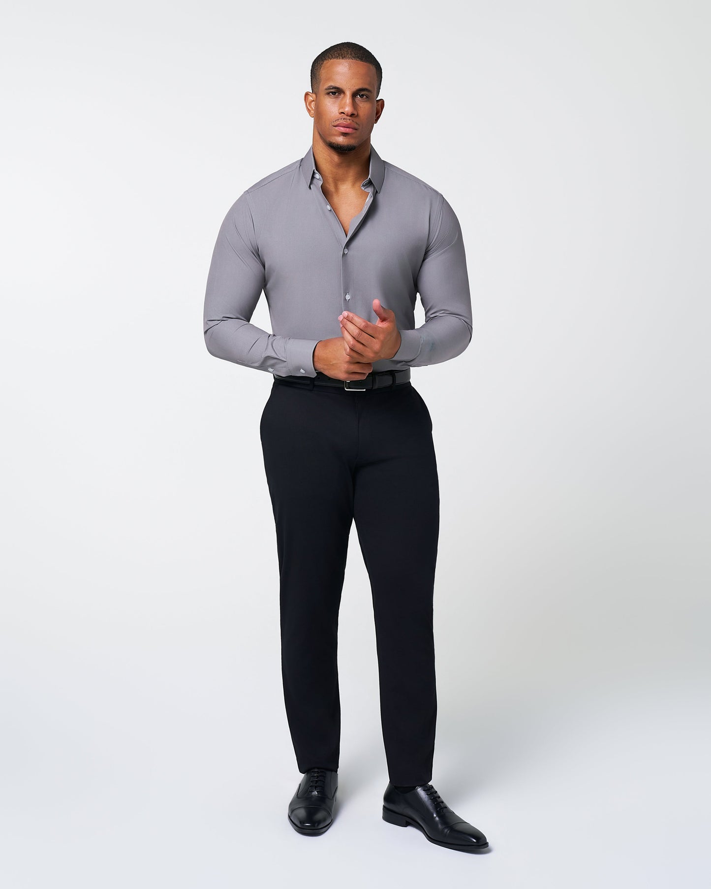 "The Mahoney" Dark Grey Weave | State & Liberty Dress Shirts