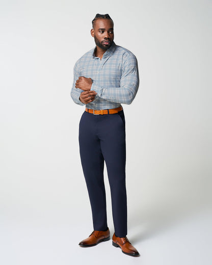 "The Mello" Light Blue & Grey Multi Plaid | State & Liberty Dress Shirts