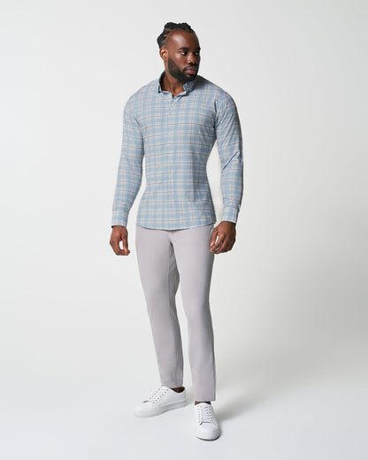 "The Mello" Light Blue & Grey Multi Plaid | State & Liberty Dress Shirts