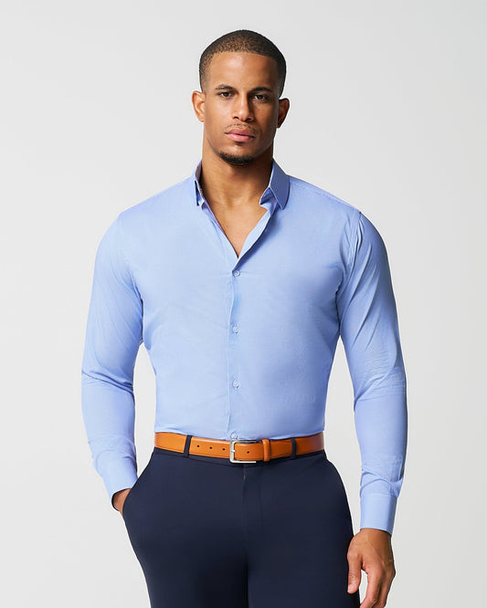 "The Merrill" Blue Micro Check | State & Liberty Dress Shirts