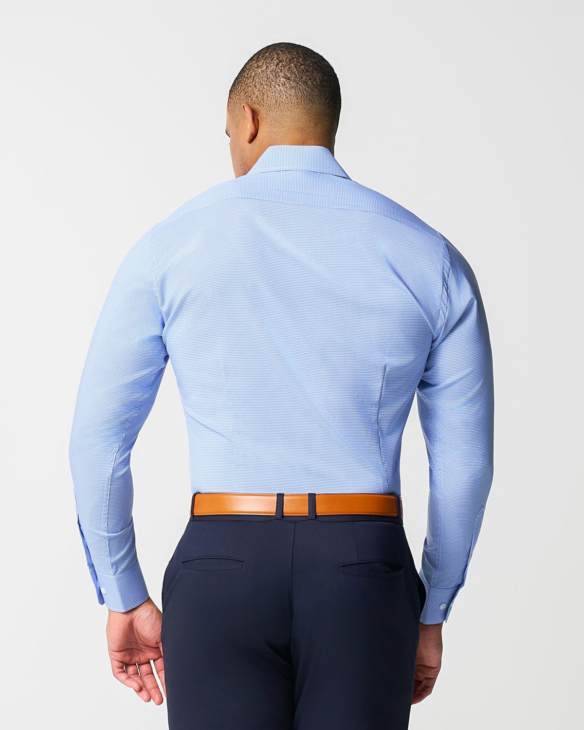 "The Merrill" Blue Micro Check | State & Liberty Dress Shirts