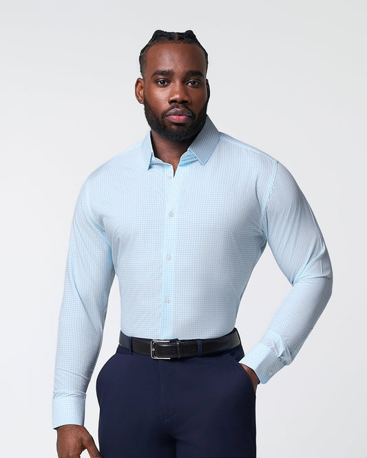 "The Nash" Baby Blue Gingham | State & Liberty Dress Shirts