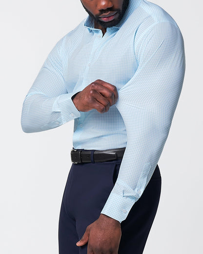 "The Nash" Baby Blue Gingham | State & Liberty Dress Shirts