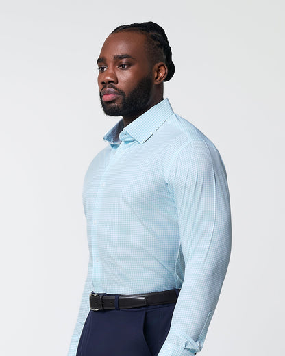 "The Nash" Baby Blue Gingham | State & Liberty Dress Shirts