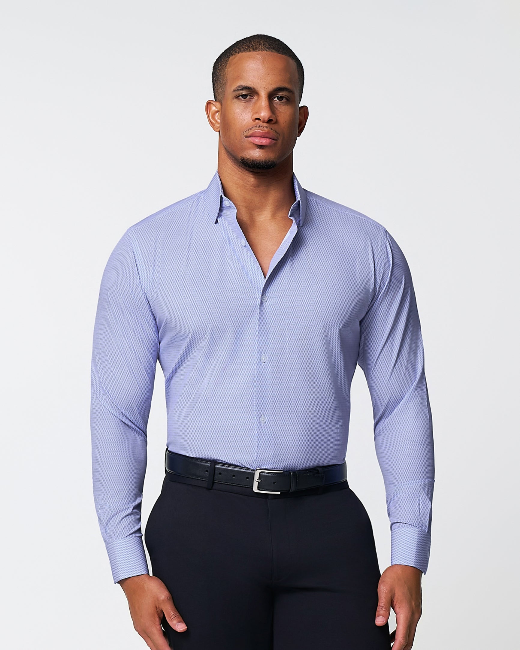 "The Phoenix" Purple Lattice Print | State & Liberty Dress Shirts
