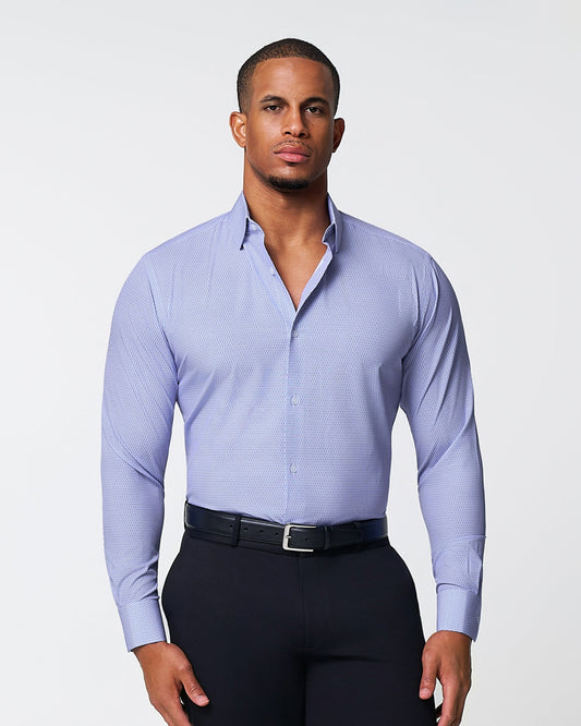 "The Phoenix" Purple Lattice Print | State & Liberty Dress Shirts