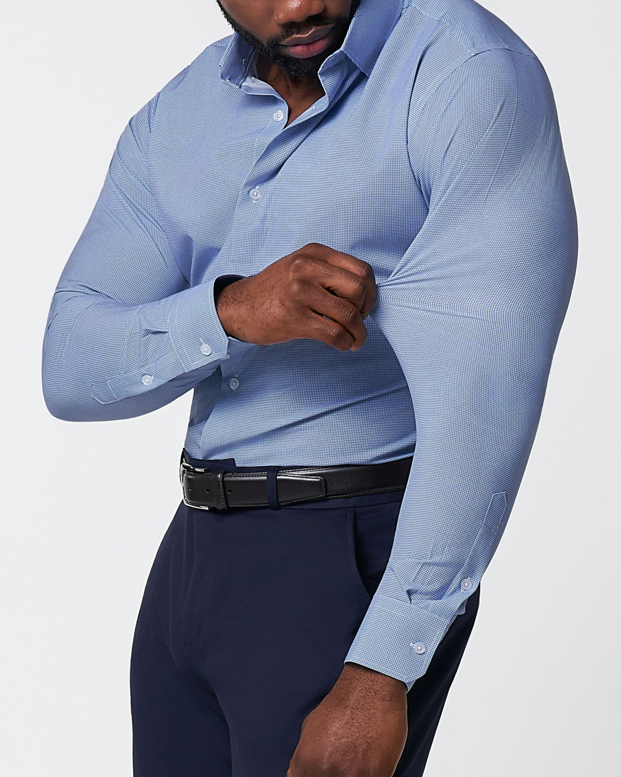 "The Rover" Blue Mini Windowpane | State & Liberty Dress Shirts