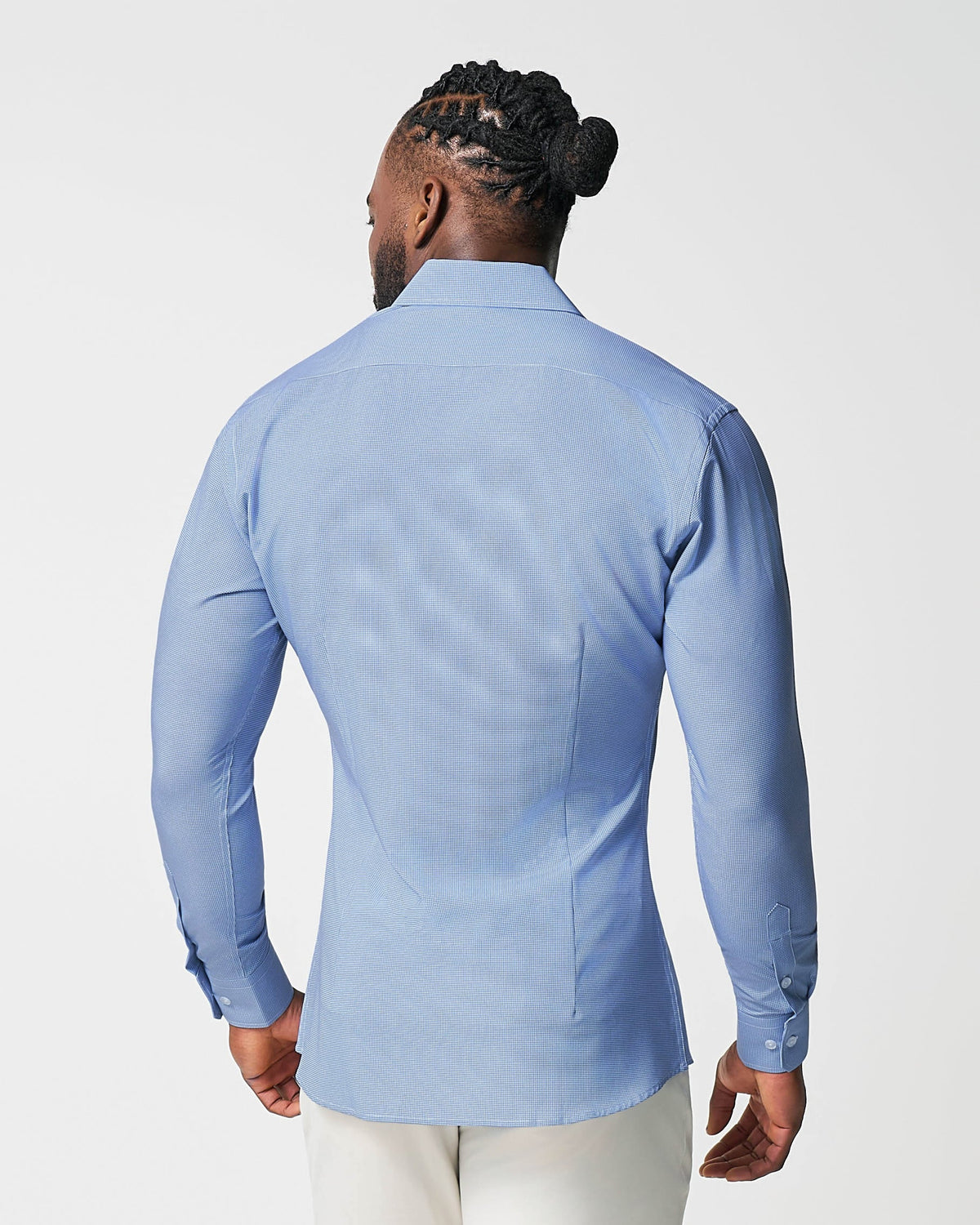 "The Rover" Blue Mini Windowpane | State & Liberty Dress Shirts