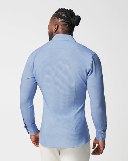 "The Rover" Blue Mini Windowpane | State & Liberty Dress Shirts