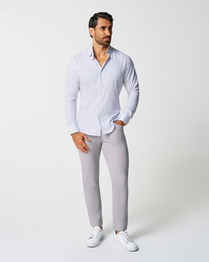 "The Scottie" Grey & White Windowpane | State & Liberty Dress Shirts