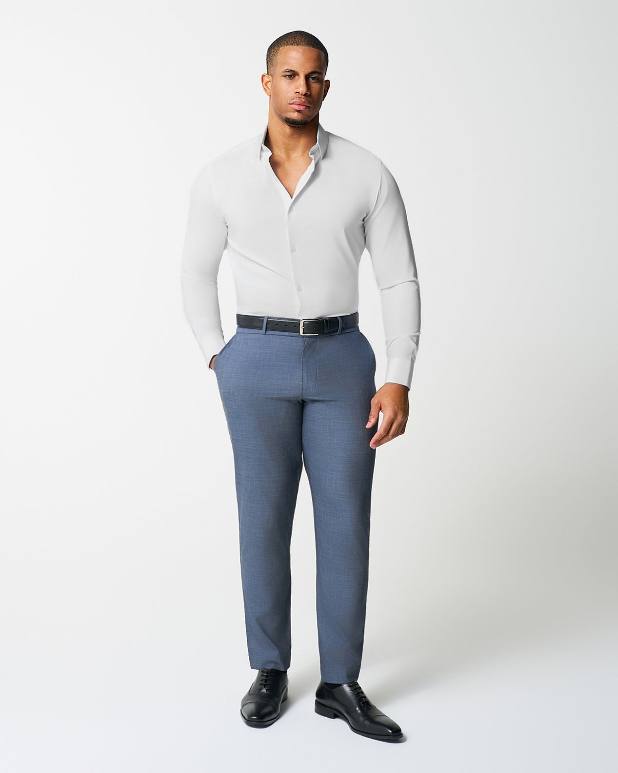 "The Stafford" Solid White Weave | State & Liberty Dress Shirts