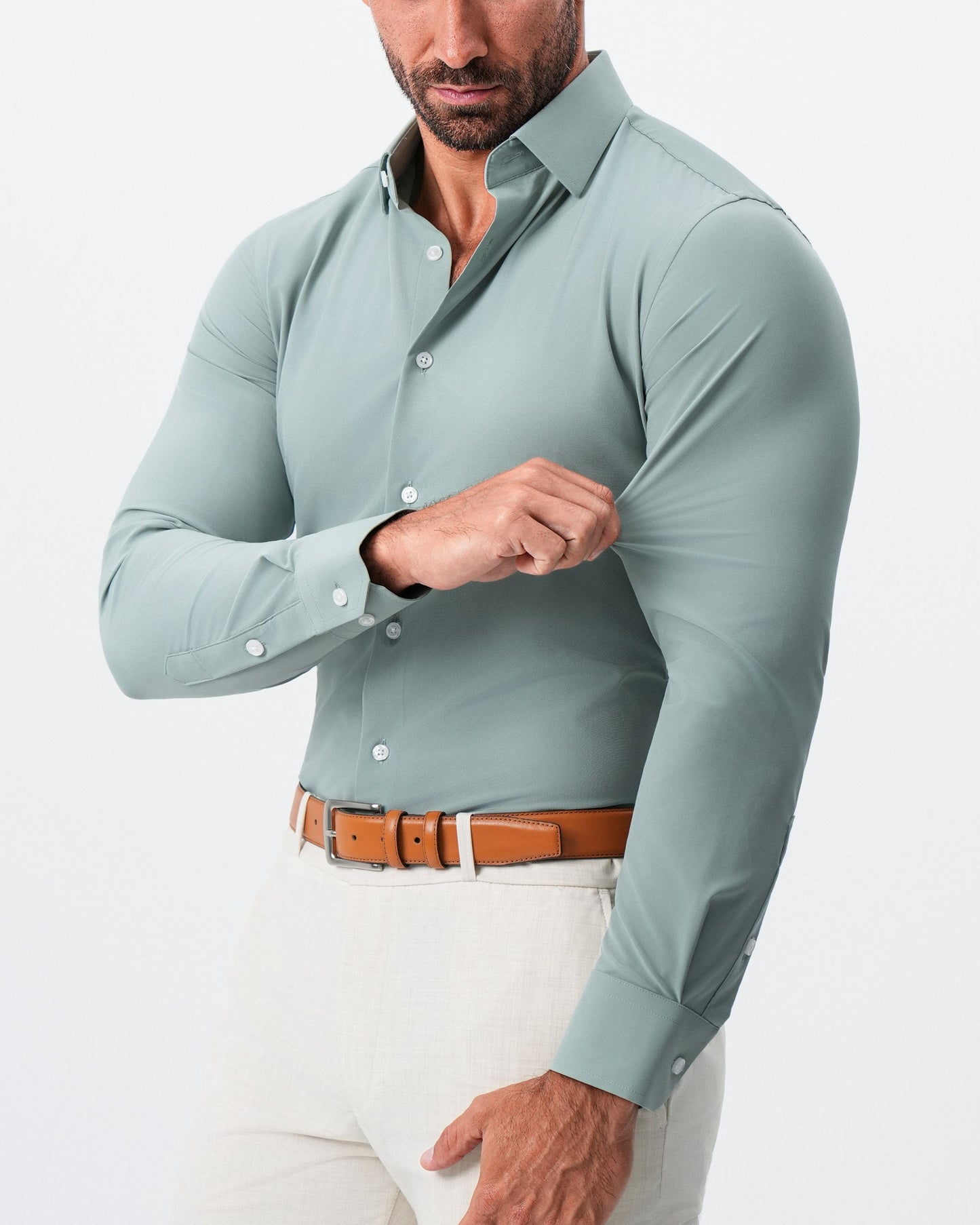 "The Westfield" Solid Sage Green | State & Liberty Dress Shirts