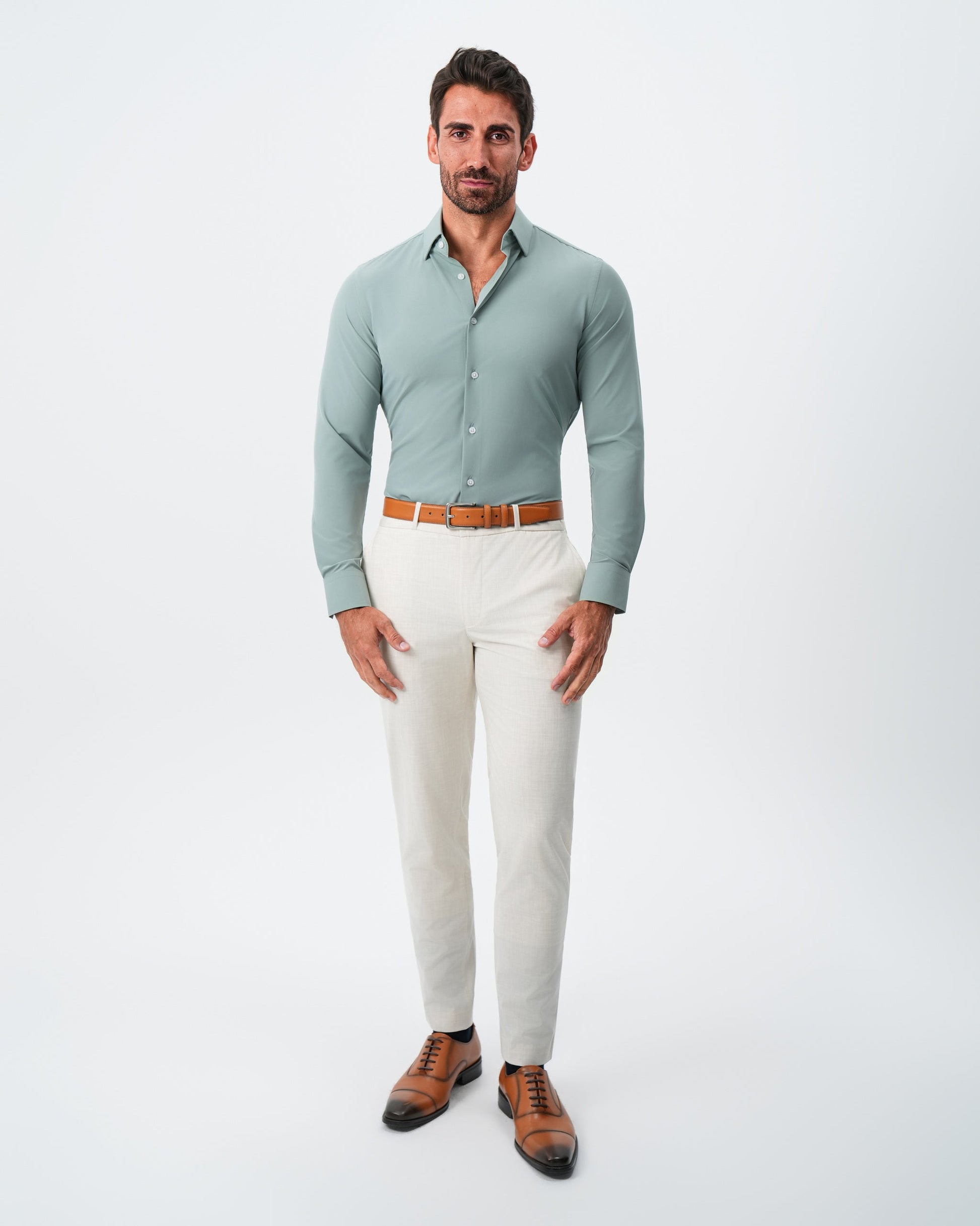 "The Westfield" Solid Sage Green | State & Liberty Dress Shirts