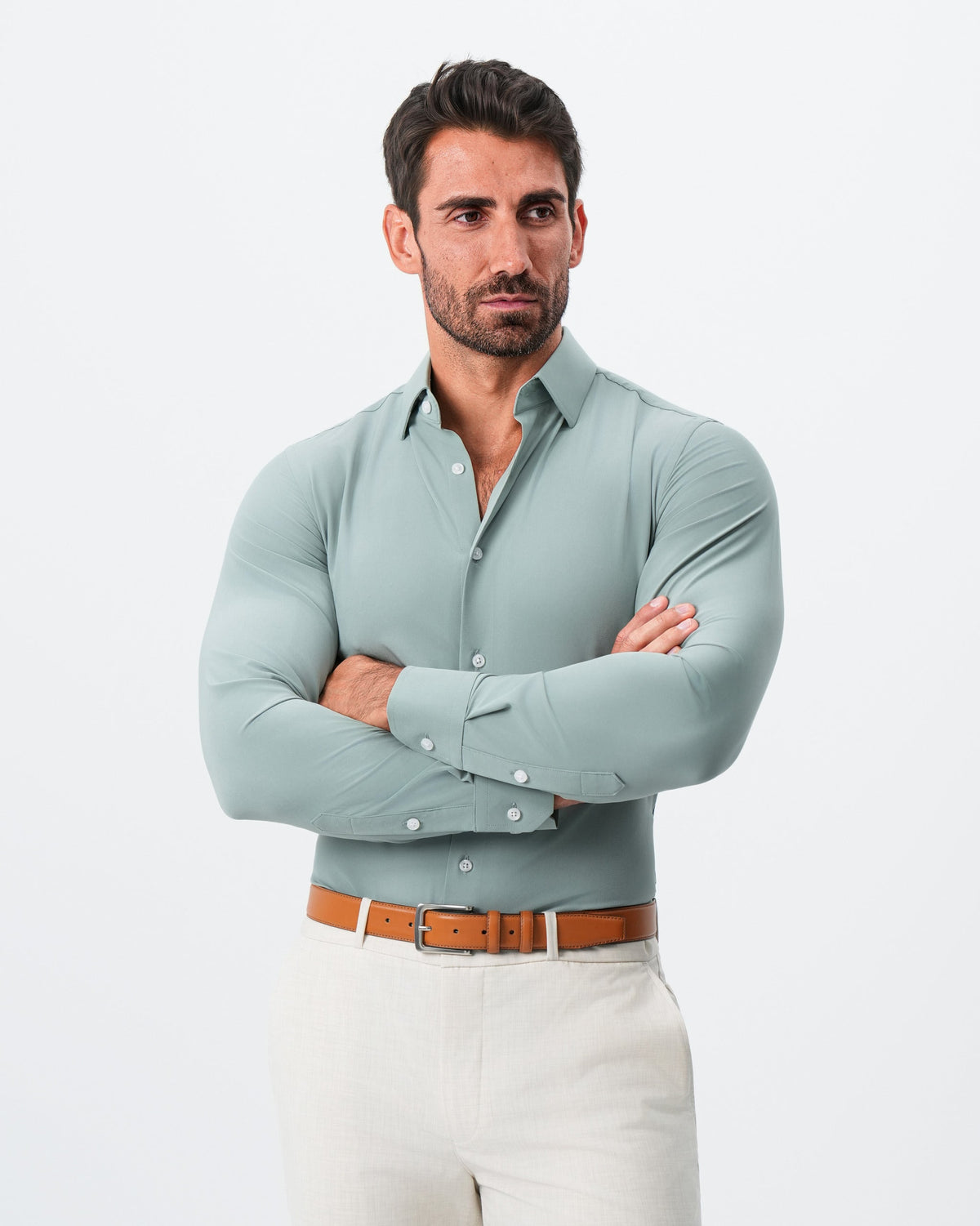 "The Westfield" Solid Sage Green | State & Liberty Dress Shirts